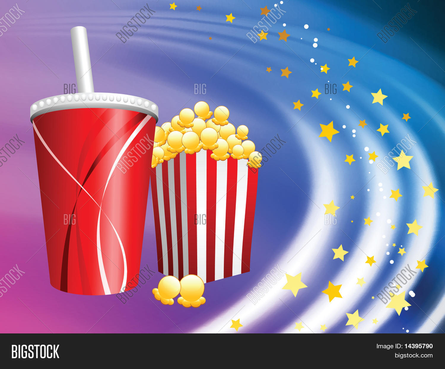 Popcorn Soda On Vector & Photo (Free Trial) | Bigstock
