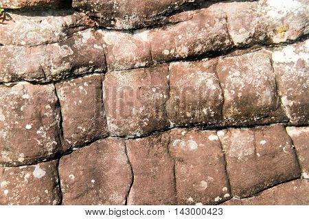 pattern on sandstone erosion caused by wind and water.Phu Hin Rong Kla National Park is a national park located in the Loei Phitsanulok and Phetchabun Provinces of Thailand.