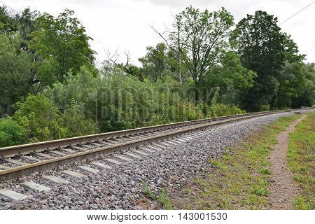 The railway on the nature in Russia