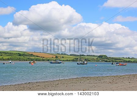 River Teifi estuary on Poppit sands, Wales