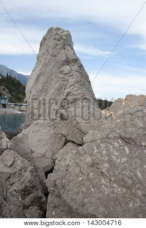 Rocky mountain view (Ghosts valley near Demerdzhi Mount Crimea Ukraine)