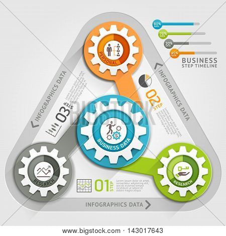 Business timeline infographic template. Vector illustration. Can be used for workflow layout banner diagram number options web design.