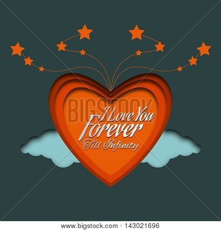 I love you forever - Heart Illustration