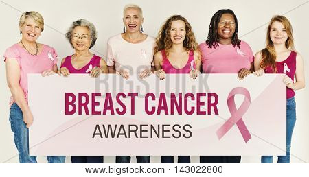 Women Breast Cancer Support Charity Concept