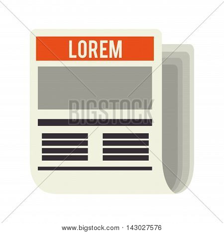 newspaper paper news tabloid document journalism document vector illustration isolated