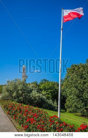 Westerplatte. Monument commemorating first battle of Second World War and Polish Defense War