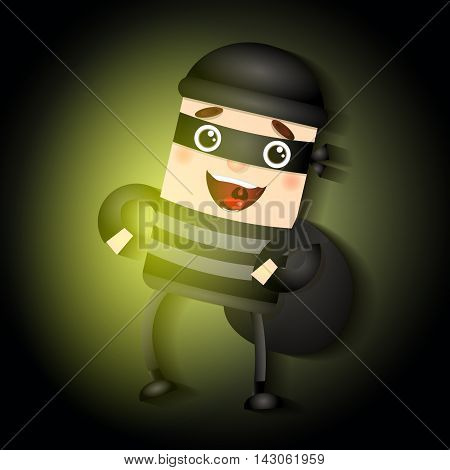 the thief hacker man mask bag jewelry