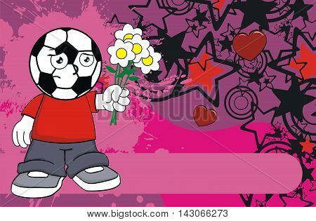 little kid soccer head cartoon expression in vector format very easy to edit