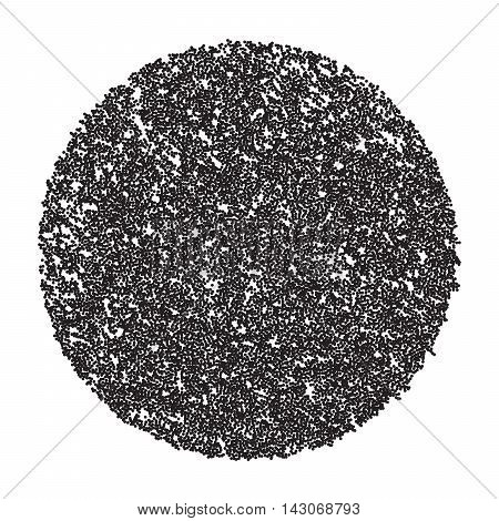 Microorganisms under a microscope. The black dots on a white background.