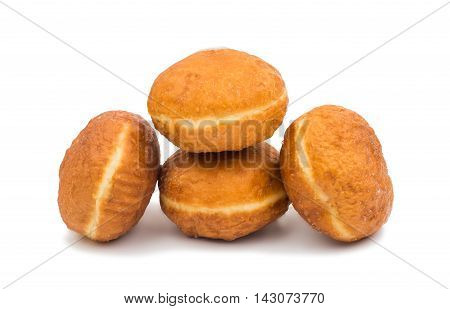 small dessert donuts isolated on white background