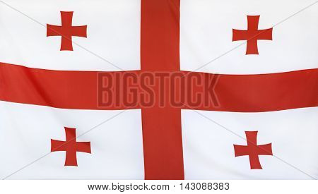 Georgia Flag real fabric seamless close up