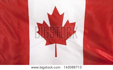Canada Flag real fabric seamless close up