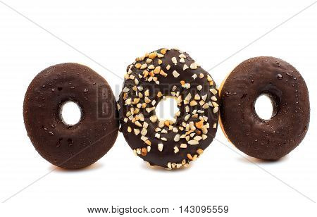 chocolate donut food on a white background
