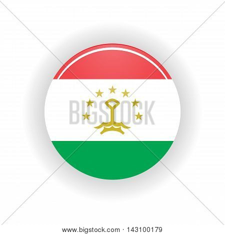 Tajikistan icon circle isolated on white background. Dushanbe icon vector illustration