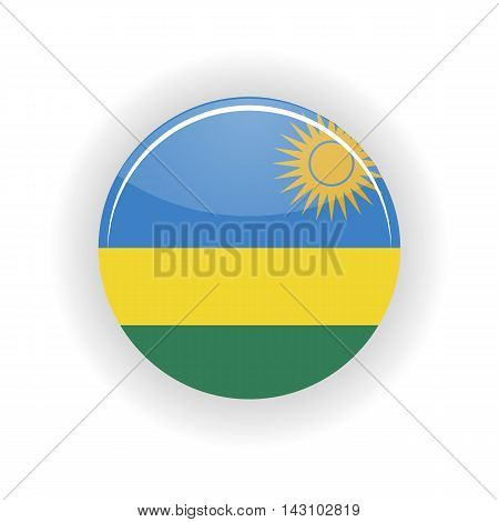 Rwanda icon circle isolated on white background. Kigali icon vector illustration