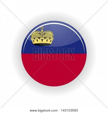 Liechtenstein icon circle isolated on white background. Vaduz icon vector illustration