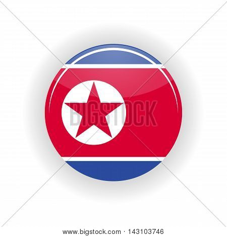 North Korea icon circle isolated on white background.Pyongyang icon vector illustration