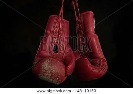 boxing gloves, the concept of retirement, Thai boxing