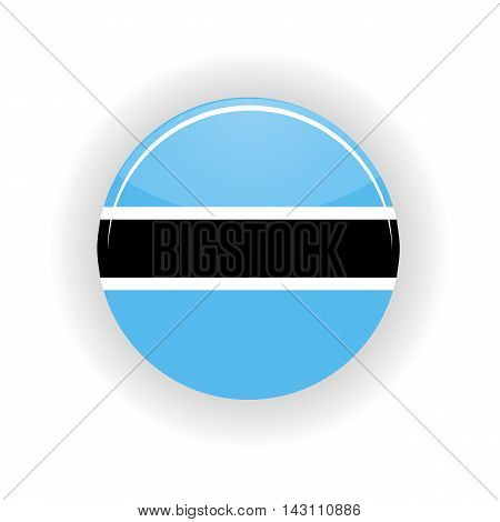 Botswana icon circle isolated on white background. Gaborone icon vector illustration