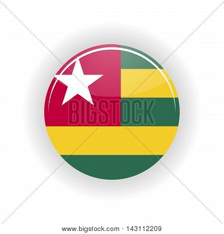 Togo icon circle isolated on white background. Lome icon vector illustration