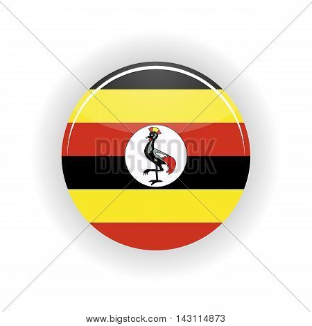 Uganda icon circle isolated on white background. Kampala icon vector illustration