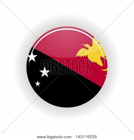 Papua New Guinea icon circle isolated on white background. Port Moresby icon vector illustration