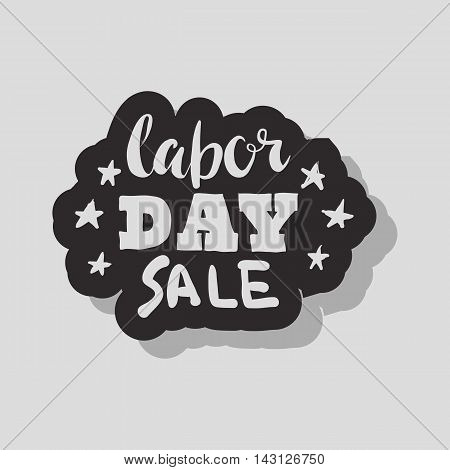 Happy Labours day inscription. Greeting card with calligraphy. Hand drawn lettering quote design. Typography for banner poster clothing design. Photo overlay letter. Labor day Vector illustration.