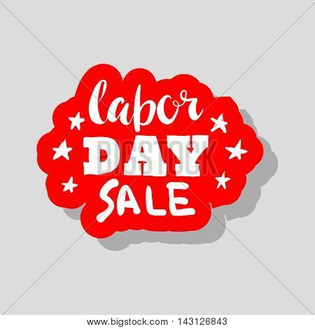Happy Labours day inscription. Greeting card with calligraphy. Hand drawn lettering quote design. Typography for banner poster clothing design. Photo overlay letter. Labor day Vector illustration.