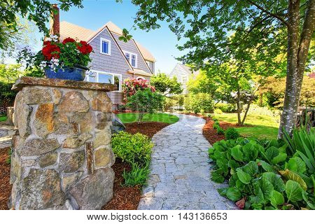 American Craftsman House Exterior. Nice Landscape Desing Around.