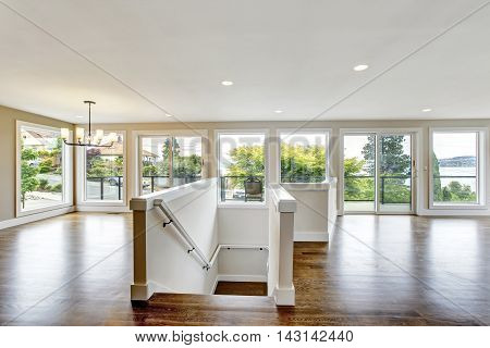 Open Floor Plan. View Of Stairs To First Floor.