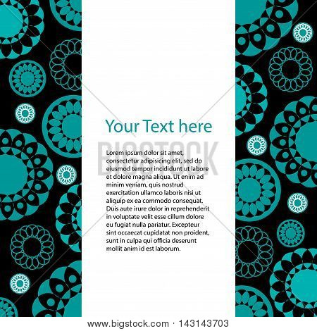 template for invitation or card design with fashion geometrical pattern in retro colors.