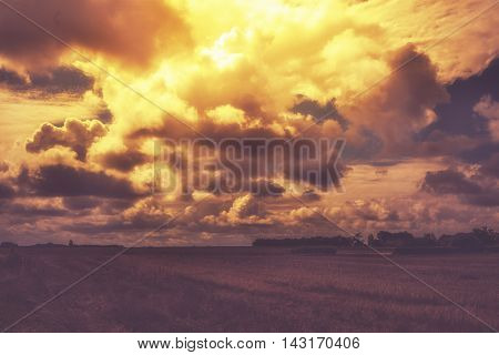 sun down in the northern part of Danmark