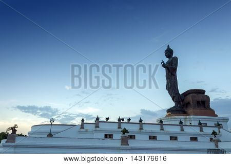 Buddha Image In Walking Posture