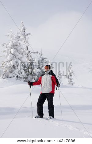 Porträt des Skifahrers