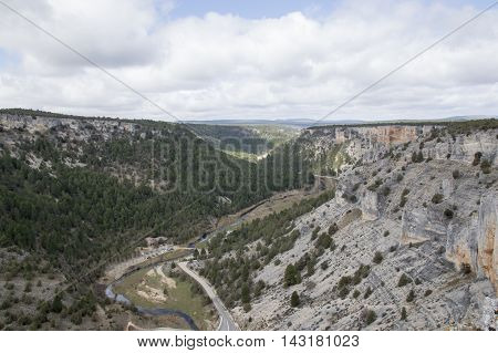 Views Rio Lobos Canyon in Soria, Castilla leon, Spain