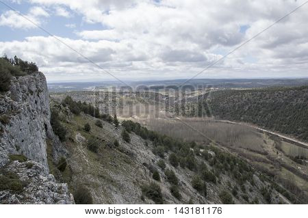 Views Rio Lobos Canyon in Soria, Castilla leon, Spain