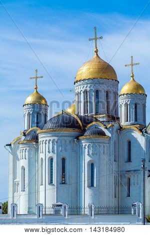 White stone Dormition Cathedral (1160) in Vladimir