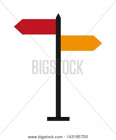 flat design street name sign icon vector illustration
