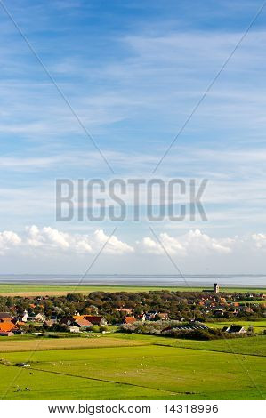 Typisk hollandske landsby Hollum