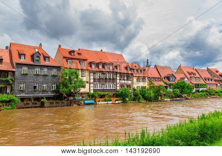 Little Venice in Bamberg. Franconia. Germany. Former fishing village of the 17th century