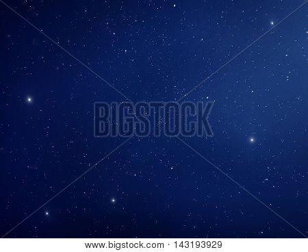 The stars in the night sky. Real photo.