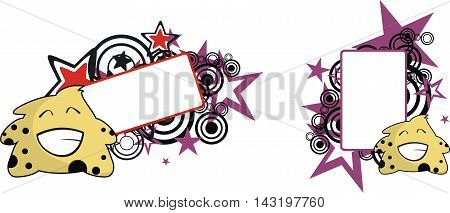 funny monster cartoon copyspace set in vector format very easy to edit