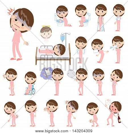 Patient Woman About The Sickness