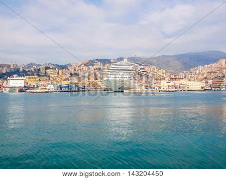 Porto Vecchio Old Harbour In Genoa (hdr)