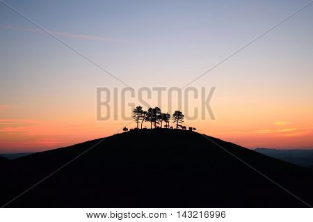 Sunrise over Colmer's Hill in Devon England