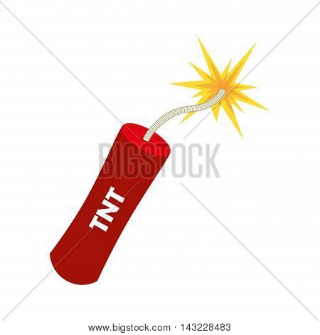 tnt explode dynamite explosion bomb danger vector illustration