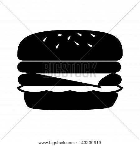 hamburguer fast food american burger deliveryfood tasty vector illustration