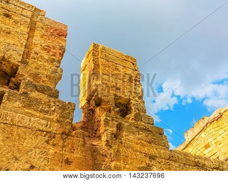 The Ruins Of An Ancient House In Odessa, Ukraine. Historic Building Destroyed By Vandals Of The Prol
