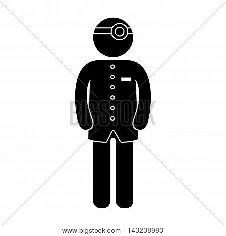 medic doctor medical  occupation work profession uniform vector illustration