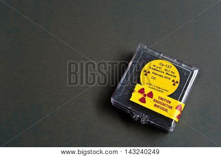 Small Cesium Radioactive in the Plastic package
